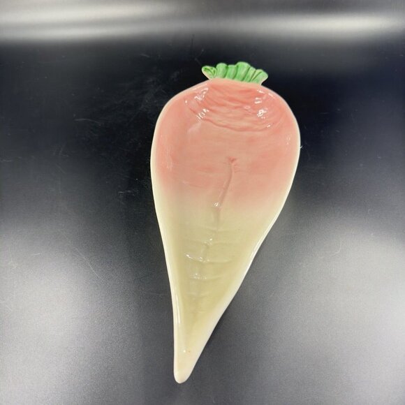Italian Pottery Vegetable Radish Tray Long Serving Dish Hand Painted Ceramic - Picture 8 of 16